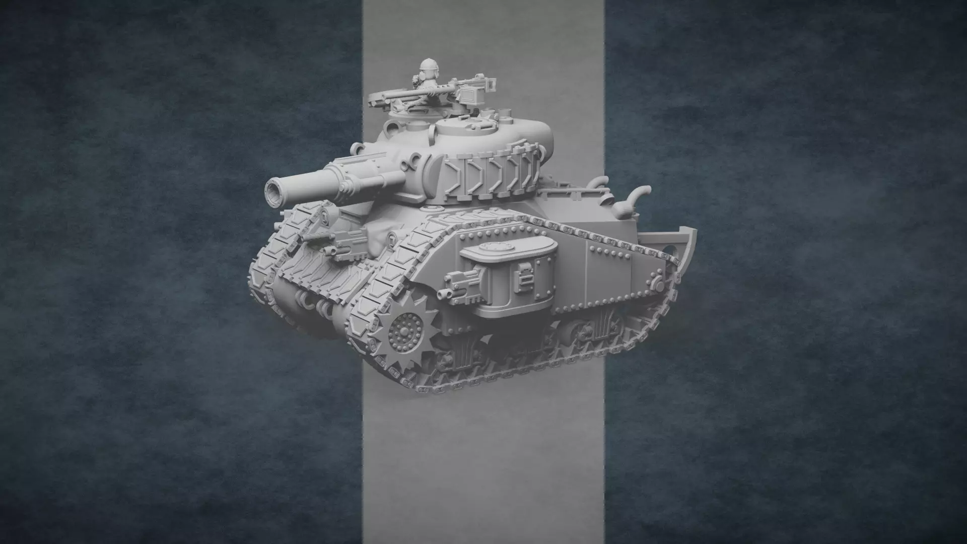 M40K1 Imperial Pattern Sherman Russ Battle Tank 3D print model_0