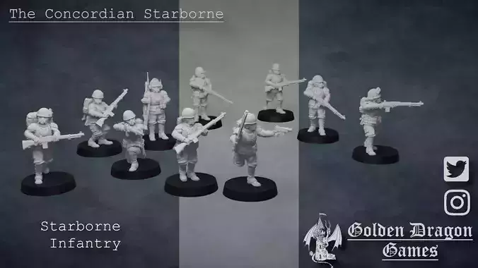 Starborne Infantry 3D print model