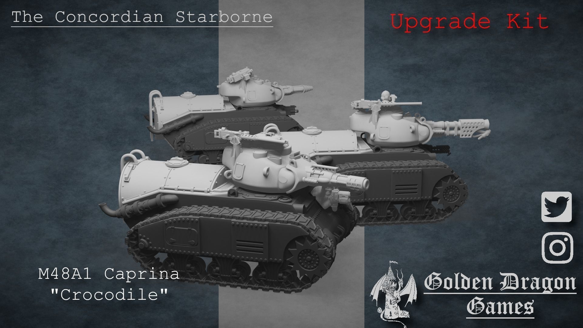 M48A1 Caprina Crocodile Upgrade Kit 3D print model_2