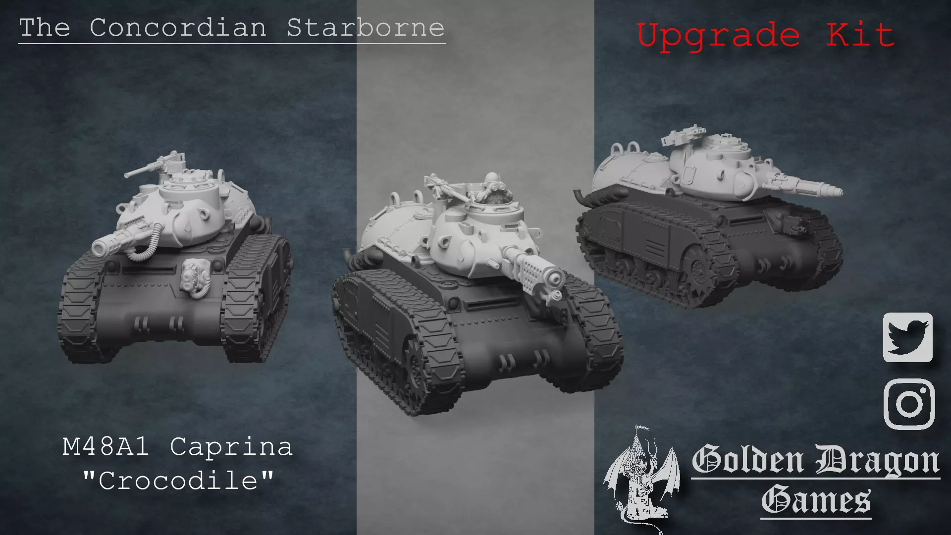 M48A1 Caprina Crocodile Upgrade Kit 3D print model_0