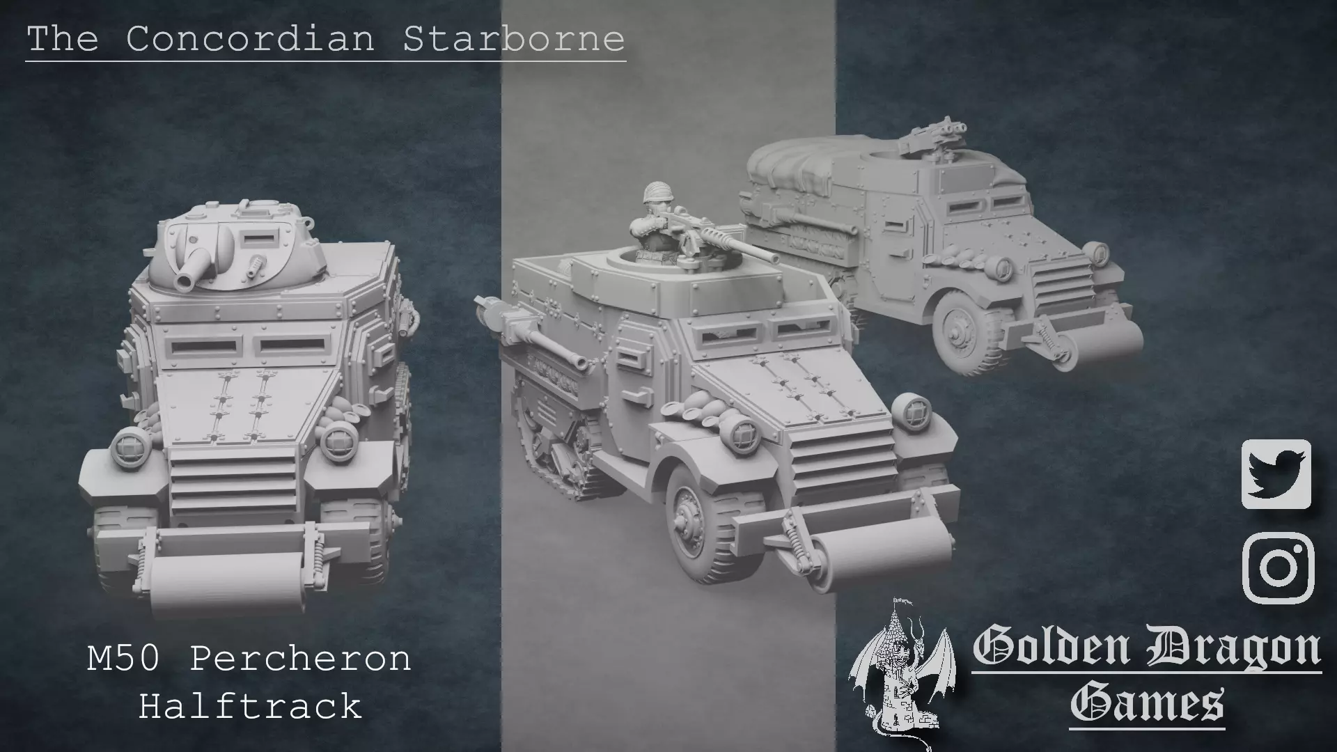 M50 Percheron Halftrack 3D print model_0