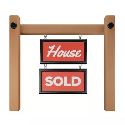 House Sold Red Sign
