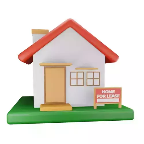 House with House for Lease Sign