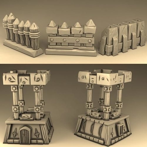 Tower for archers and the walls 3D print model