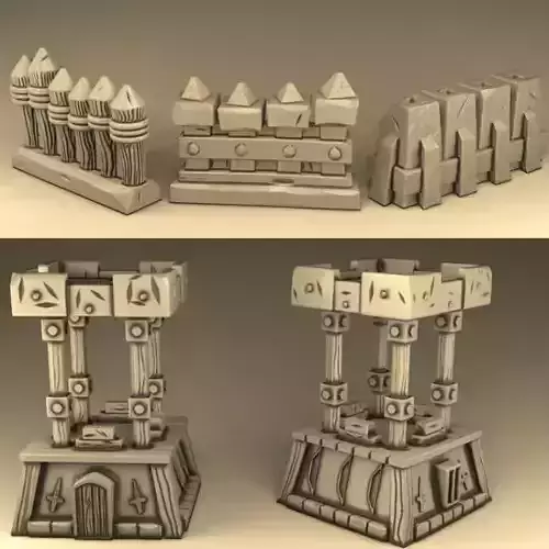 Tower for archers and the walls 3D print model