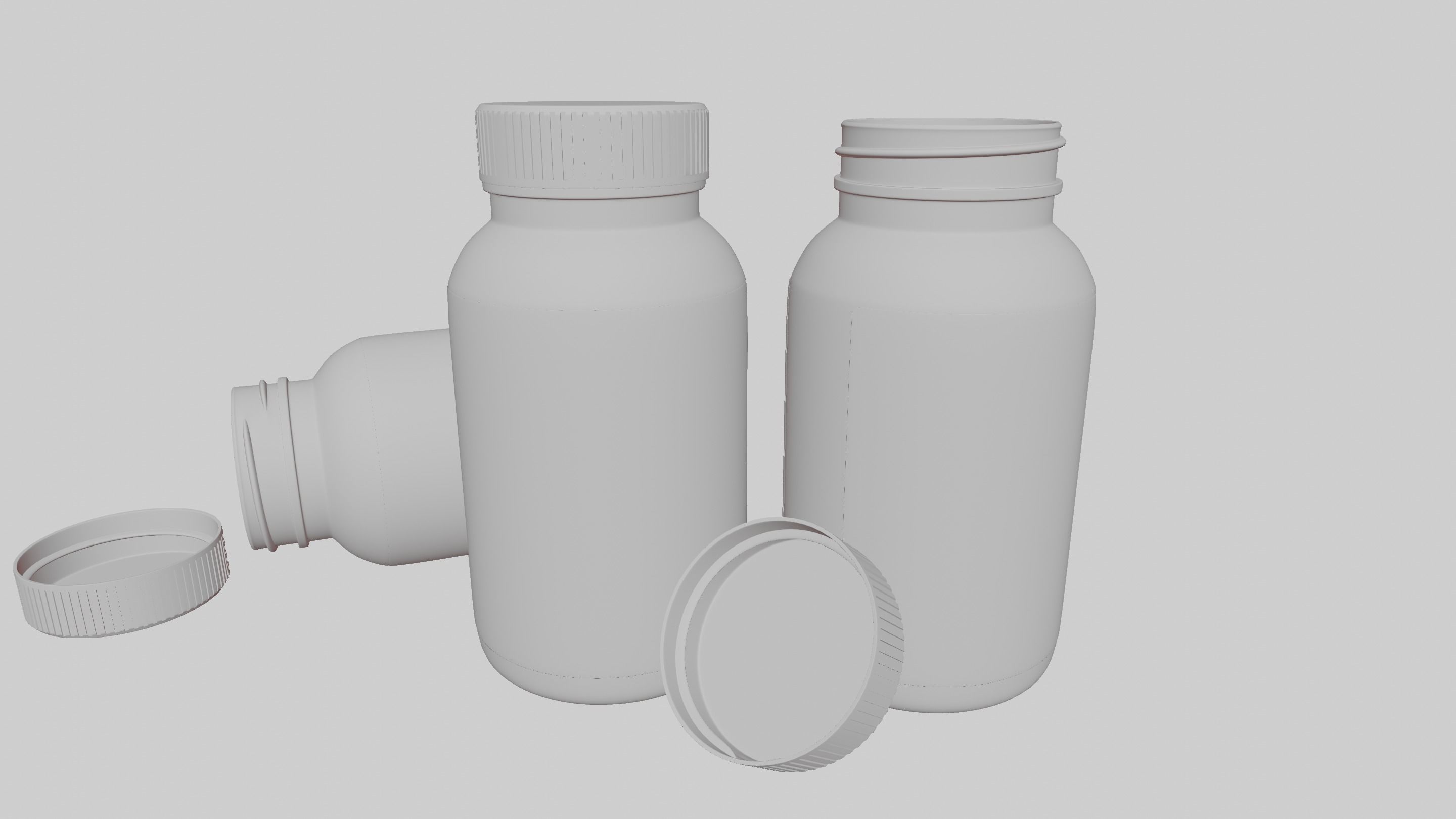 bottle of clear glass material 3D model_9