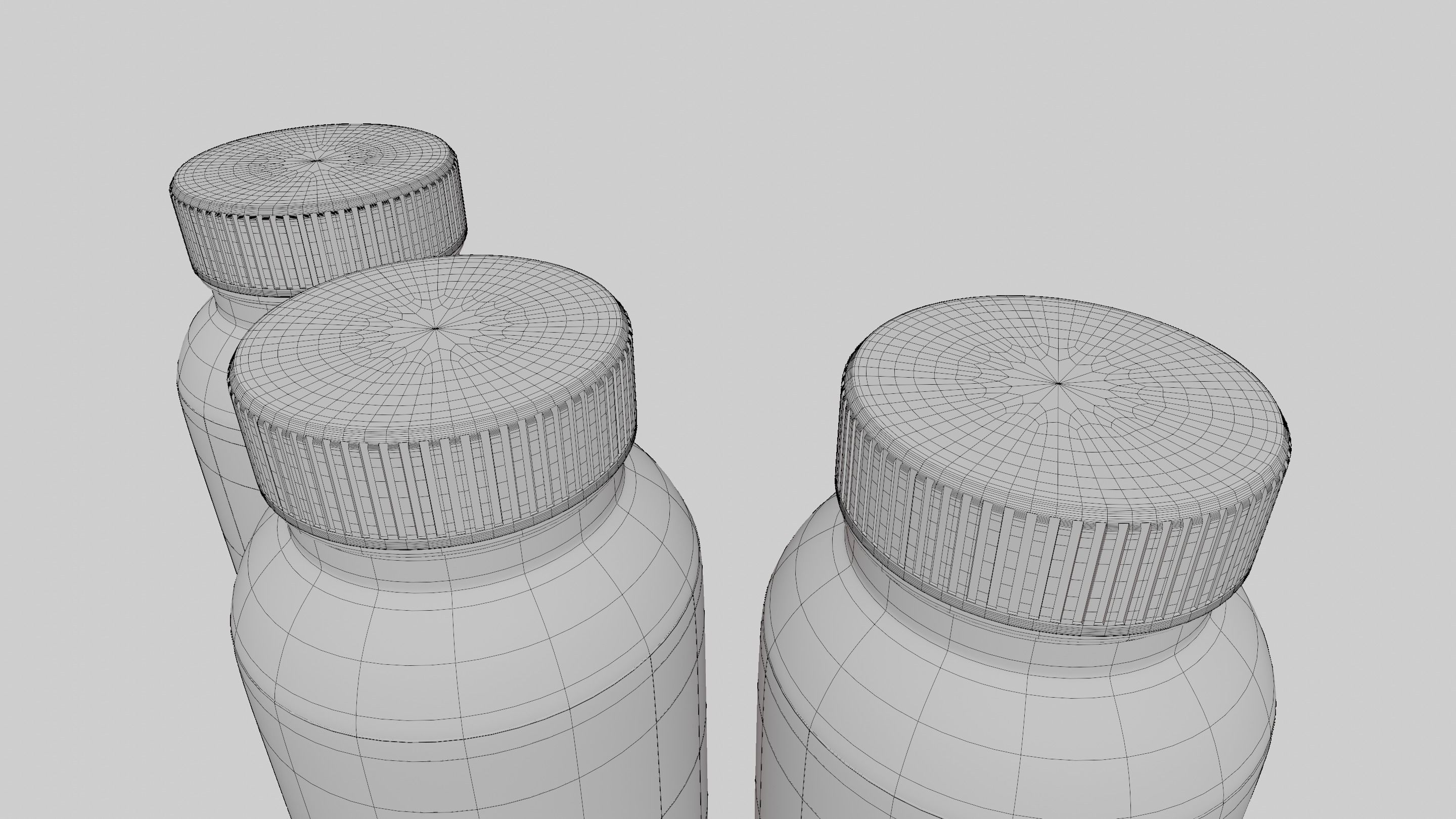 bottle of clear glass material 3D model_11