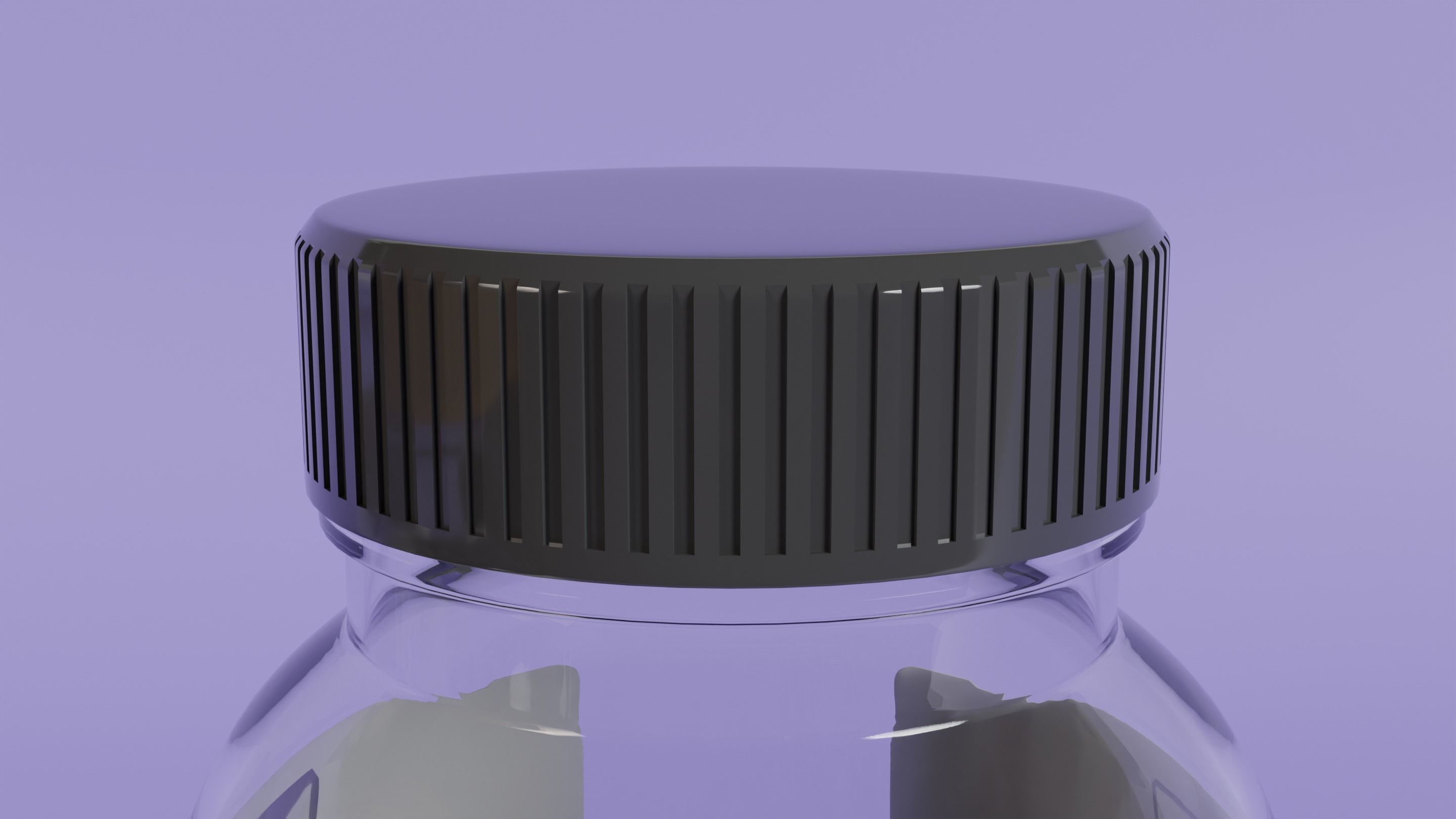 bottle of clear glass material 3D model_2