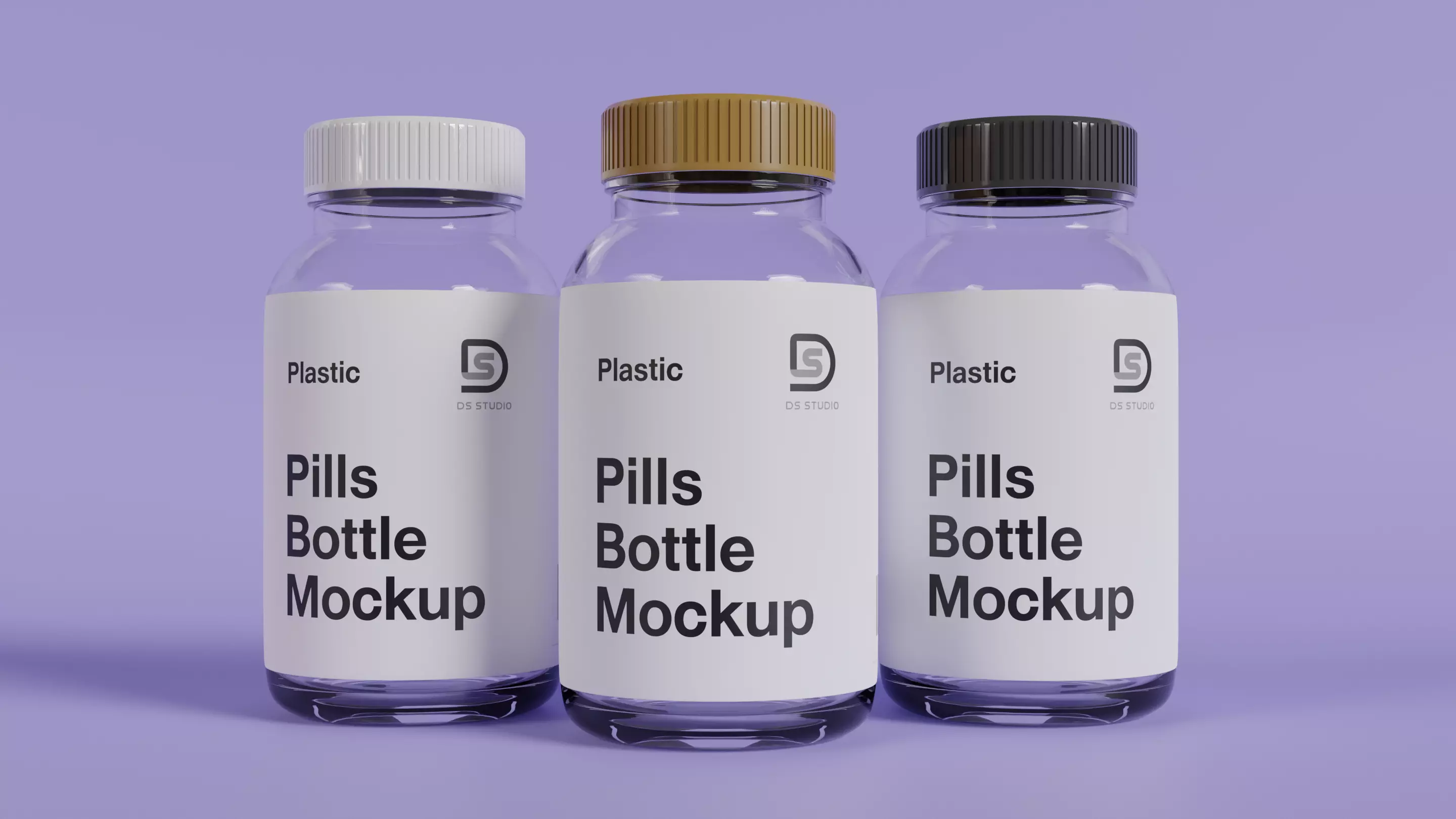 bottle of clear glass material 3D model_0