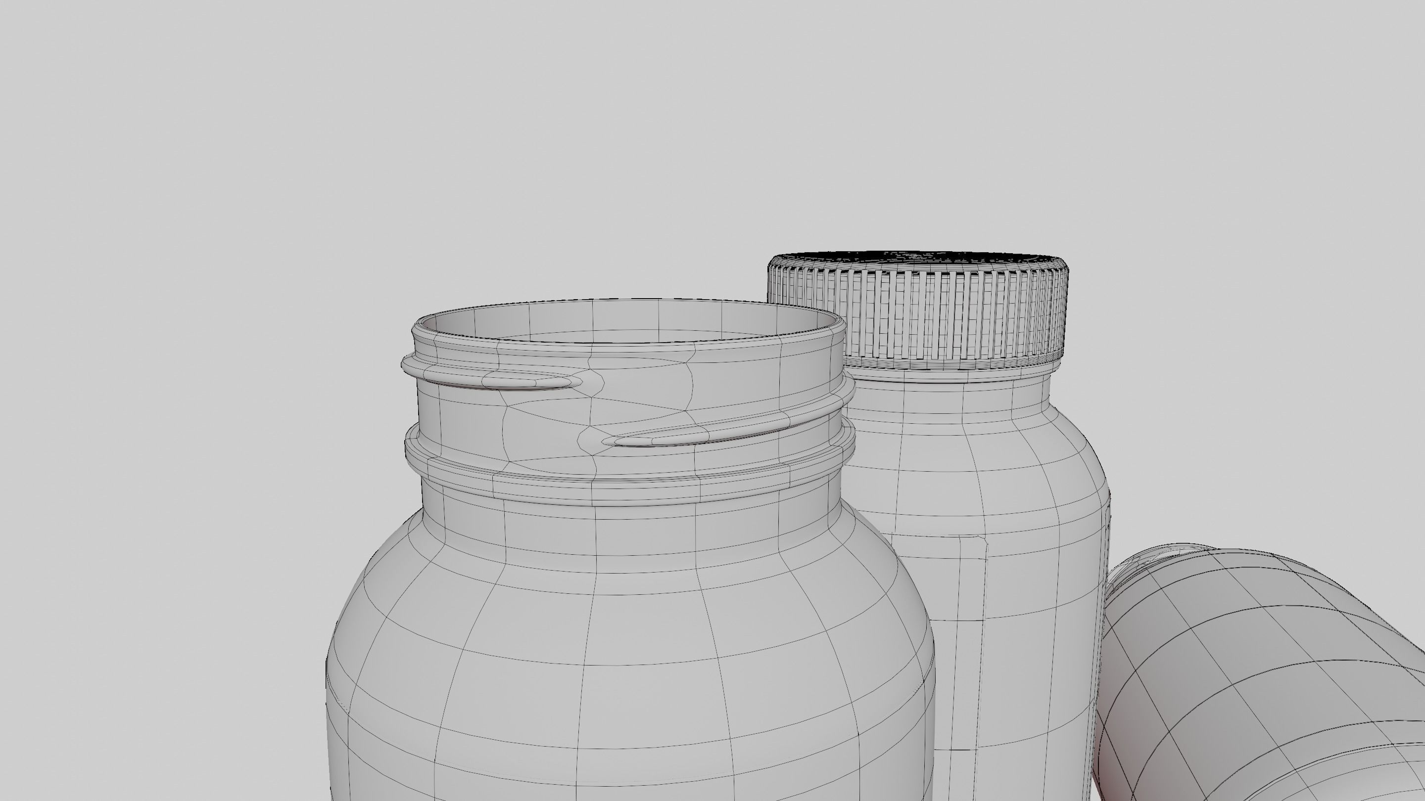 bottle of clear glass material 3D model_14