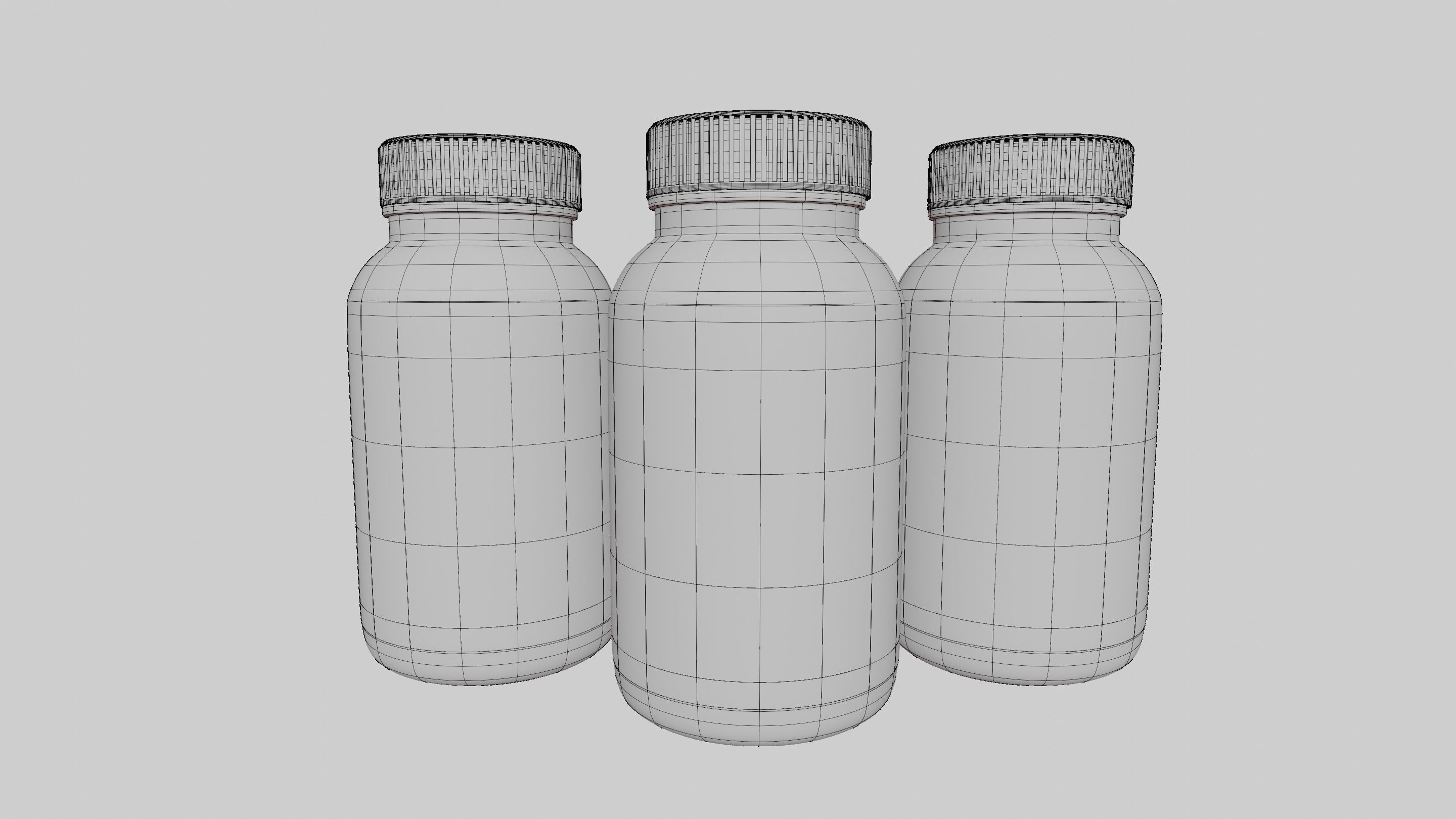 bottle of clear glass material 3D model_10