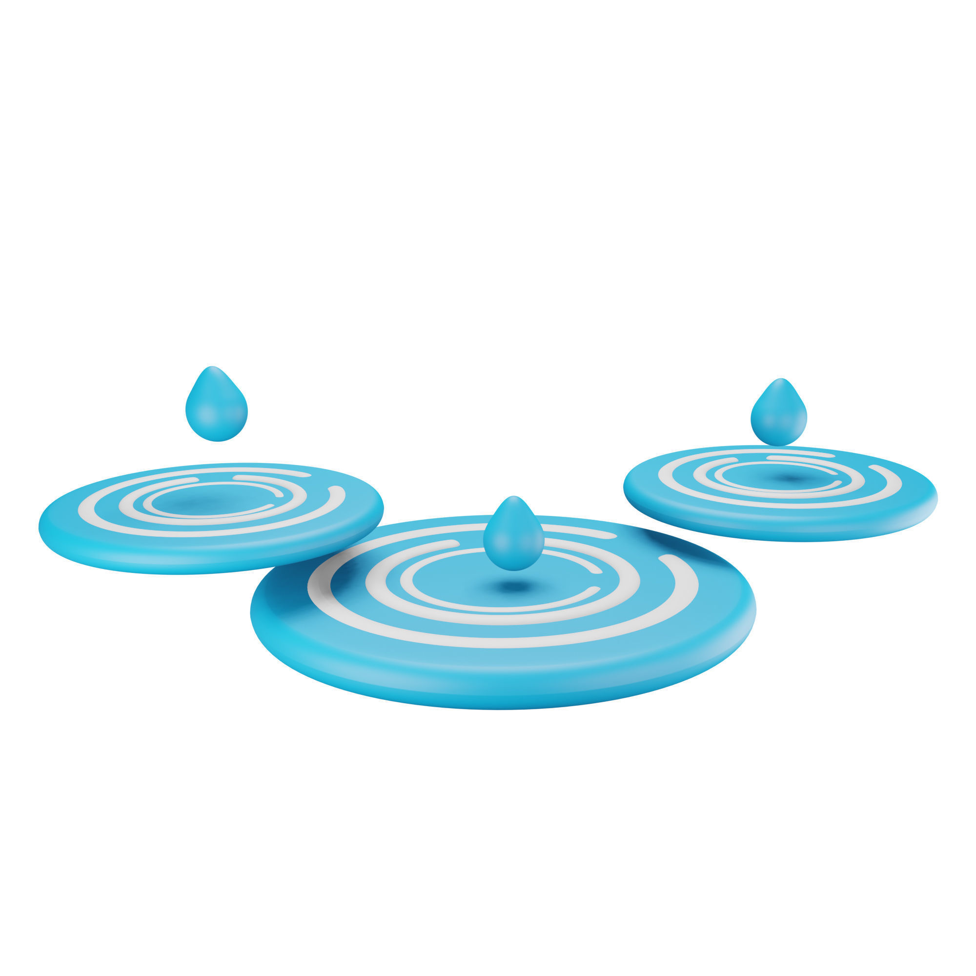 Water Icon Pack 3D Model Low-poly 3D model_5