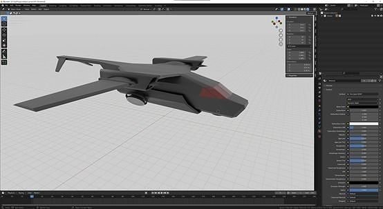 Sci-Fi Carrier HF-50 Pro Low-poly 3D model