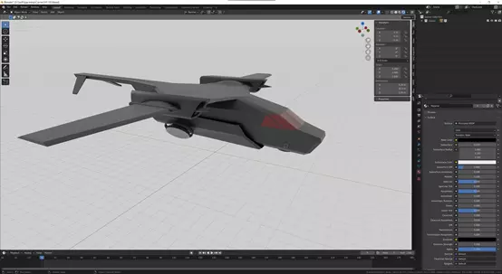 Sci-Fi Carrier HF-50 Pro Low-poly 3D model