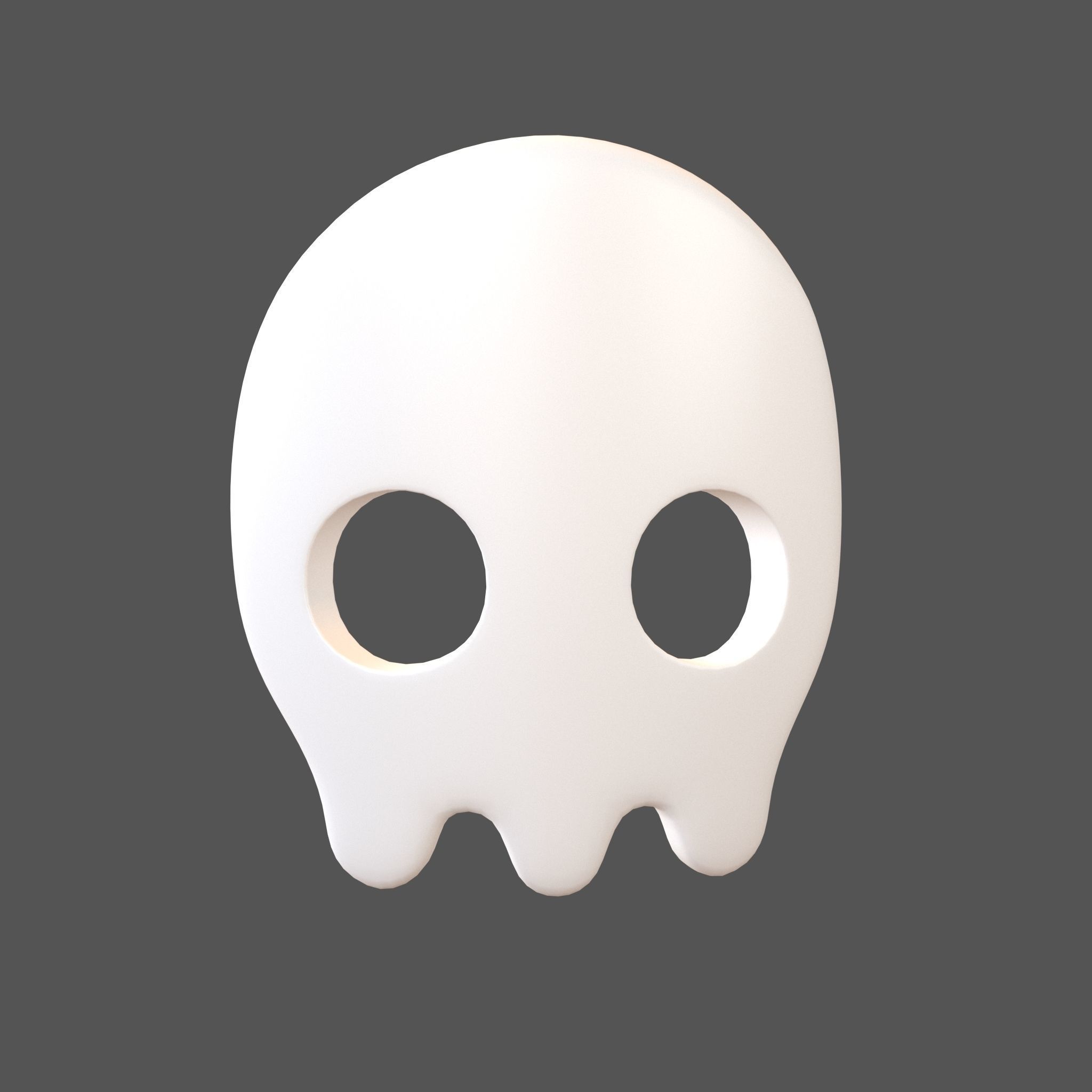Skull Mask V1 001 Low-poly 3D model_1