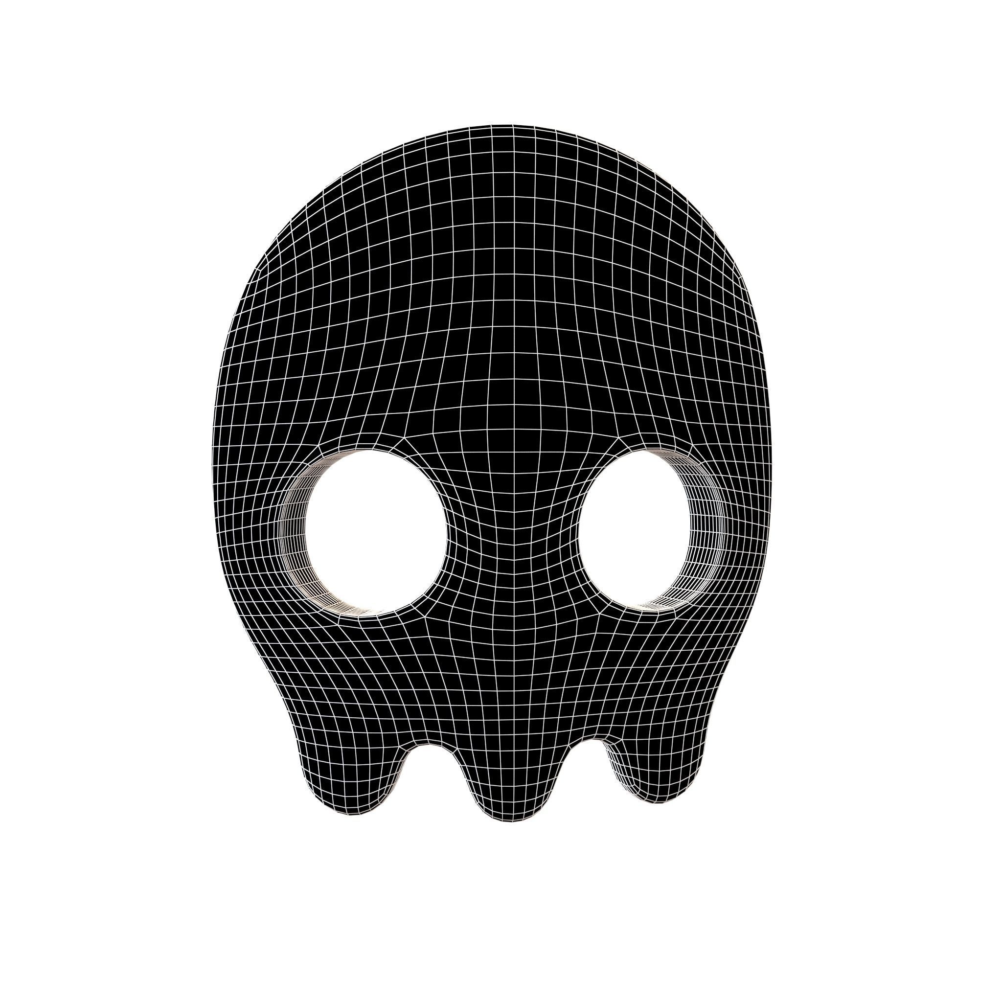 Skull Mask V1 001 Low-poly 3D model_6