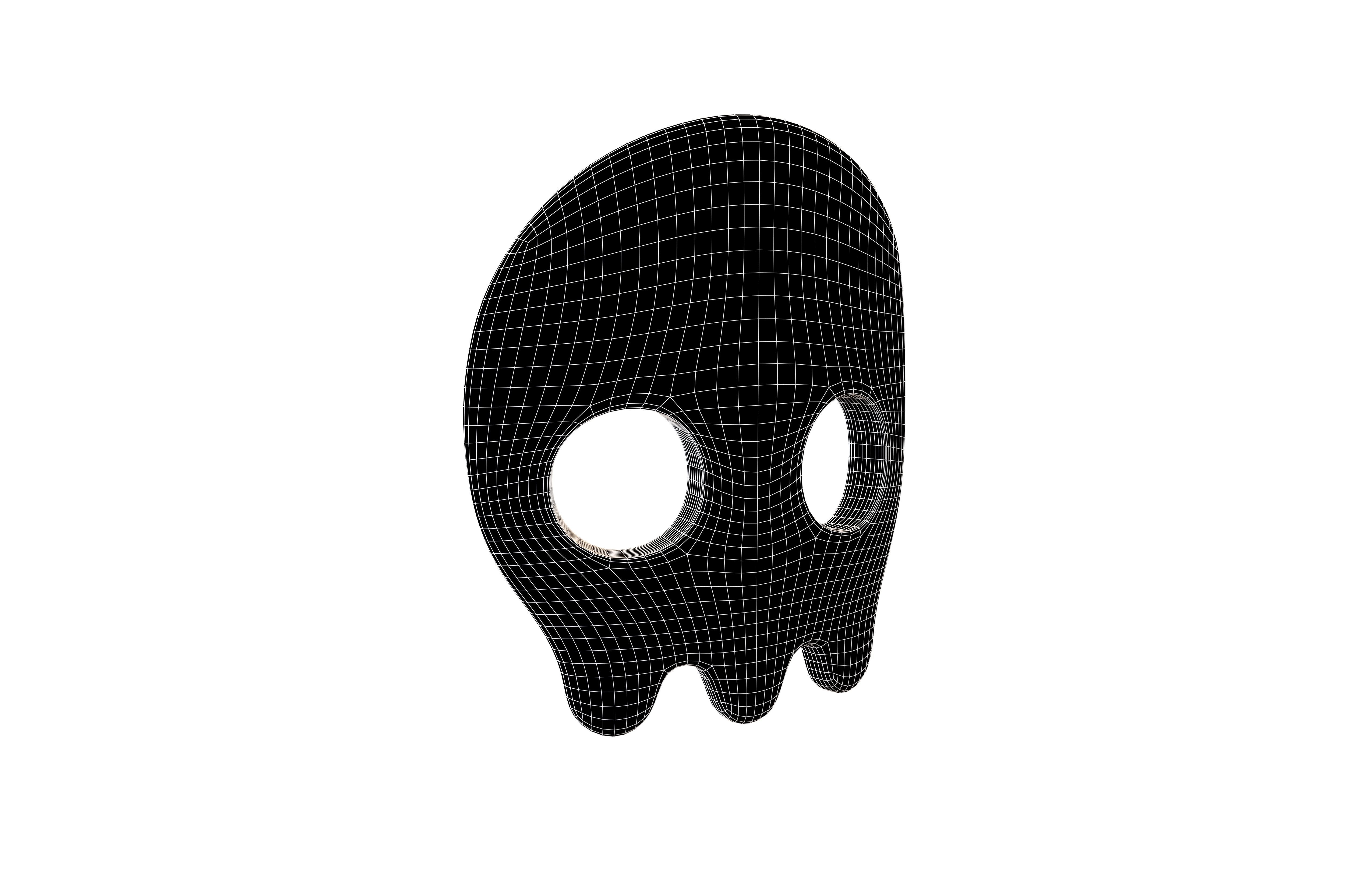 Skull Mask V1 003 Low-poly 3D model_6