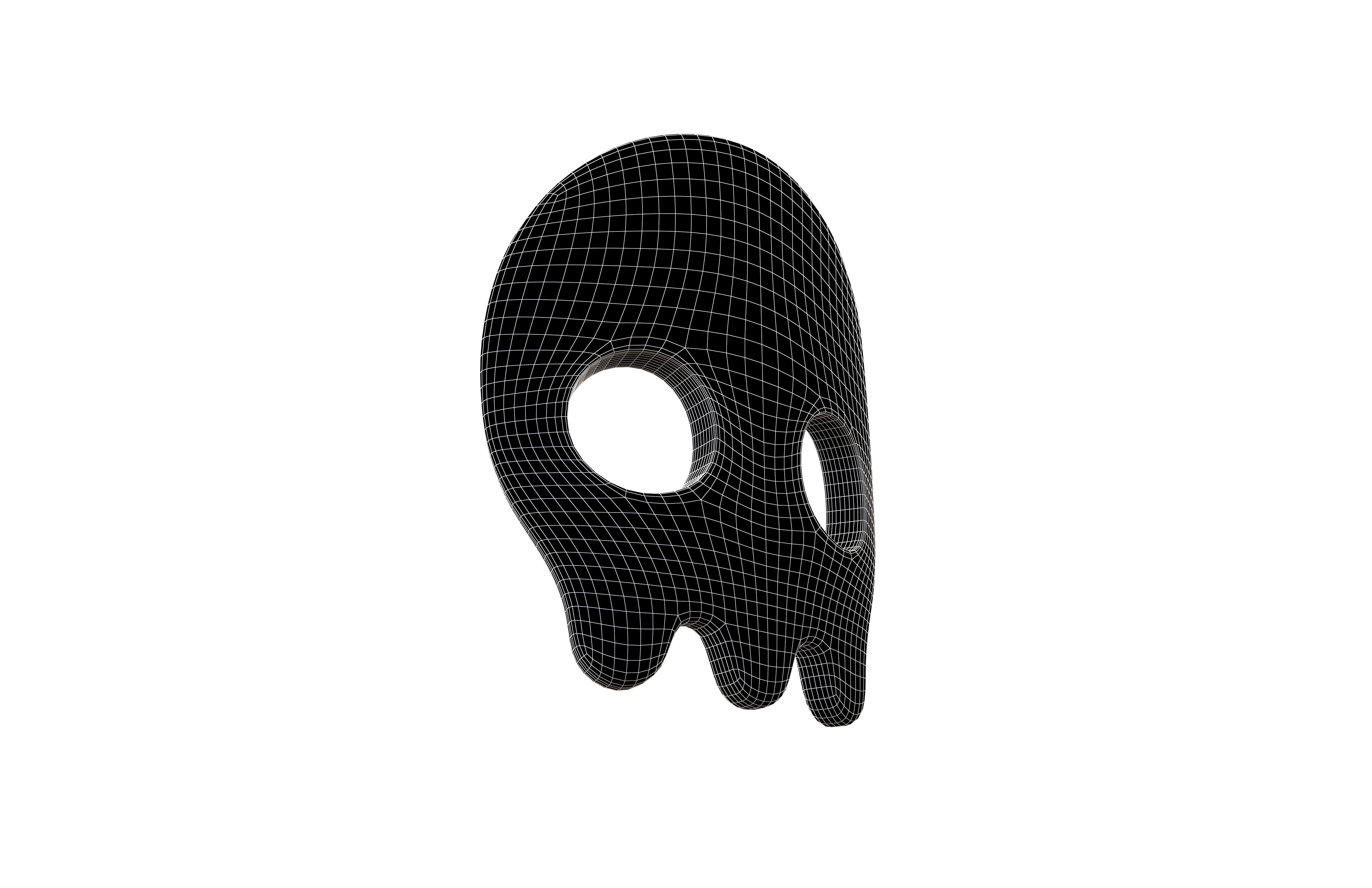 Skull Mask V1 006 Low-poly 3D model_7