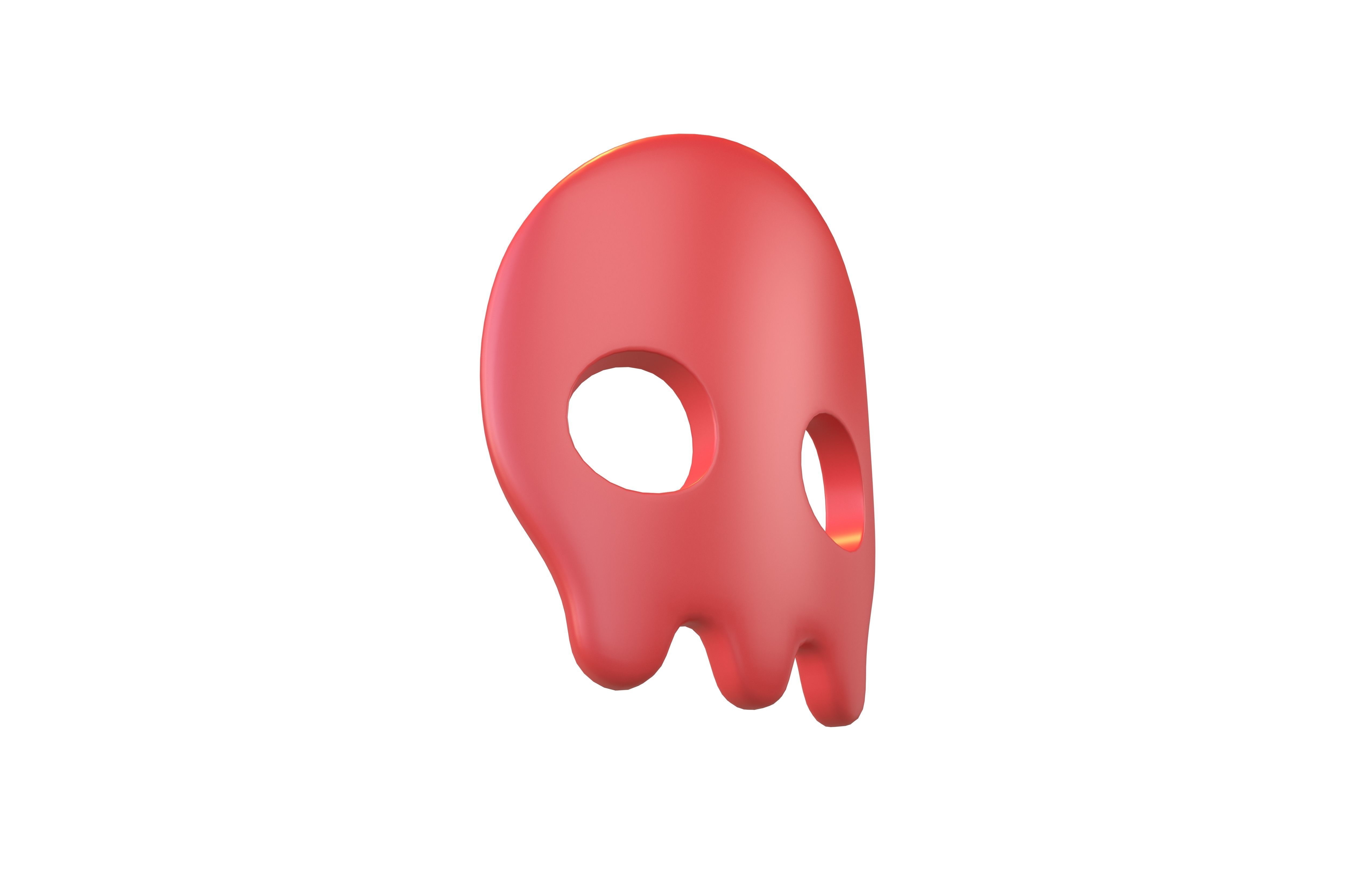Skull Mask V1 006 Low-poly 3D model_3