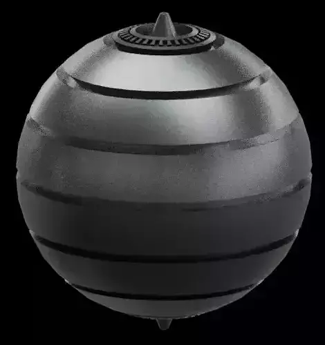 Sphere Spaceship scifi Low-poly 3D model