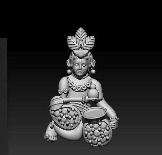 Perfectly Crafted Lord Krishna Pendant 3D print model