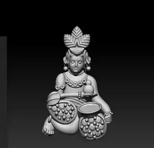 Perfectly Crafted Lord Krishna Pendant 3D print model