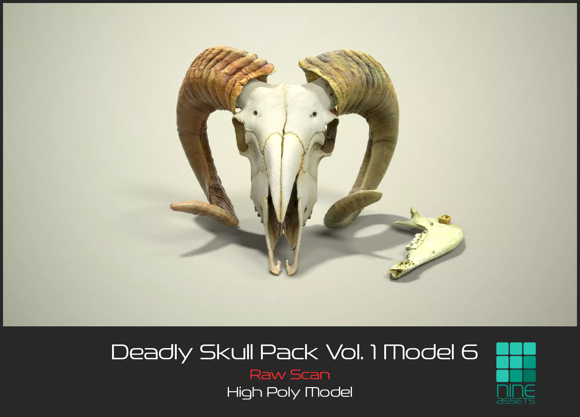 Deadly Skull 03 - Goat Skull 3D model