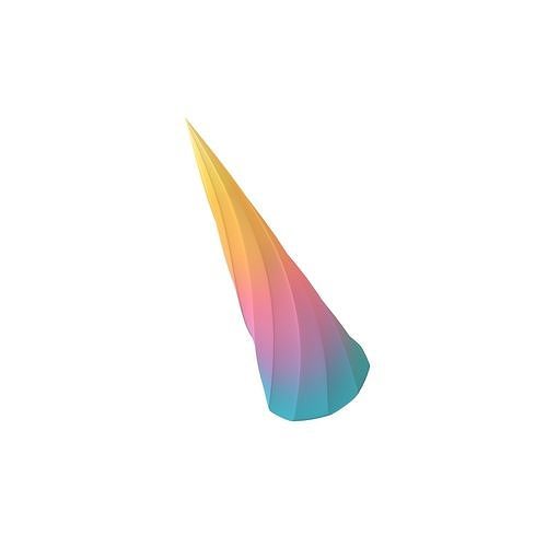 Unicorn Horn v2 002 Low-poly 3D model