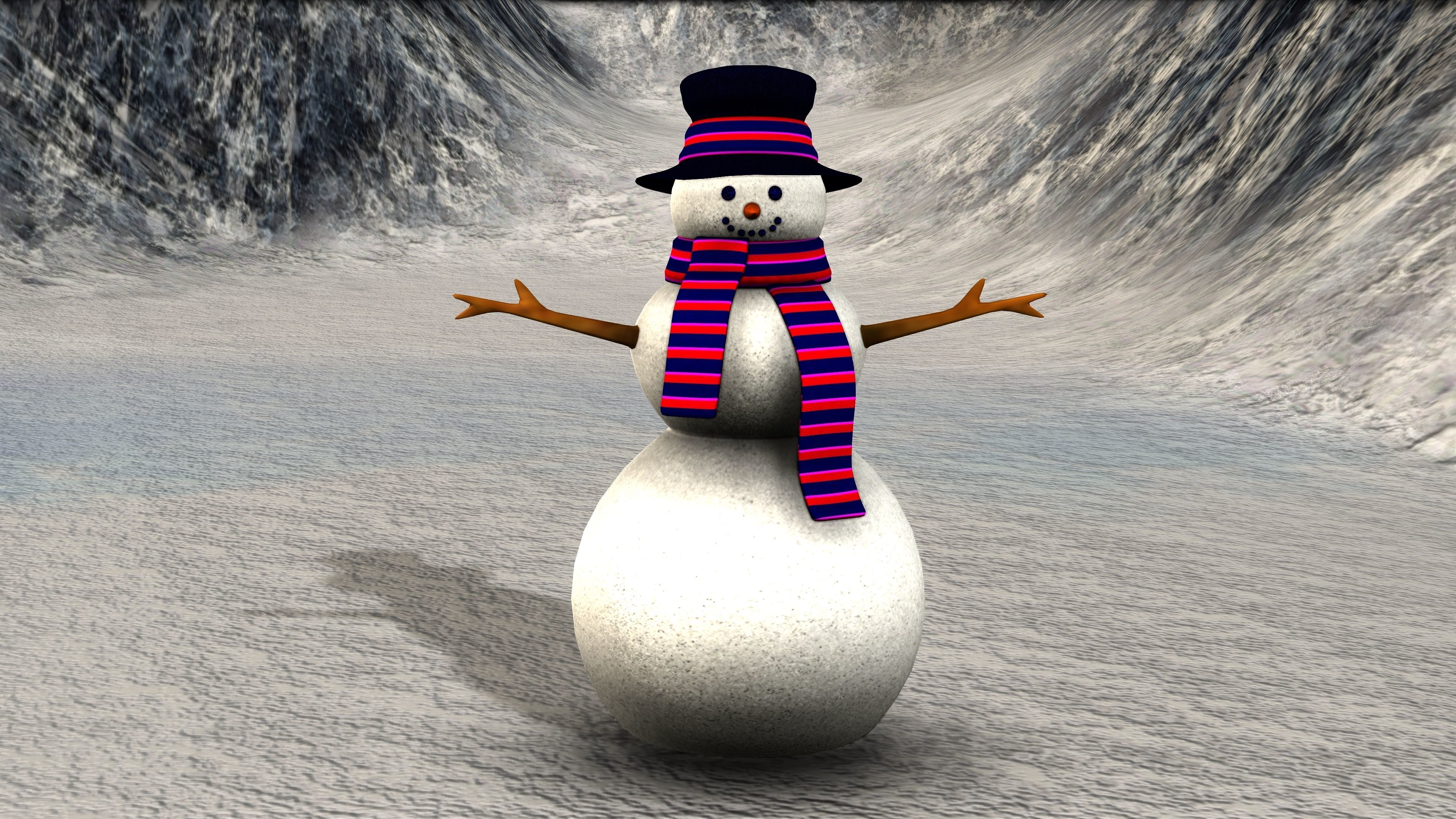 Snowman 3D model_2
