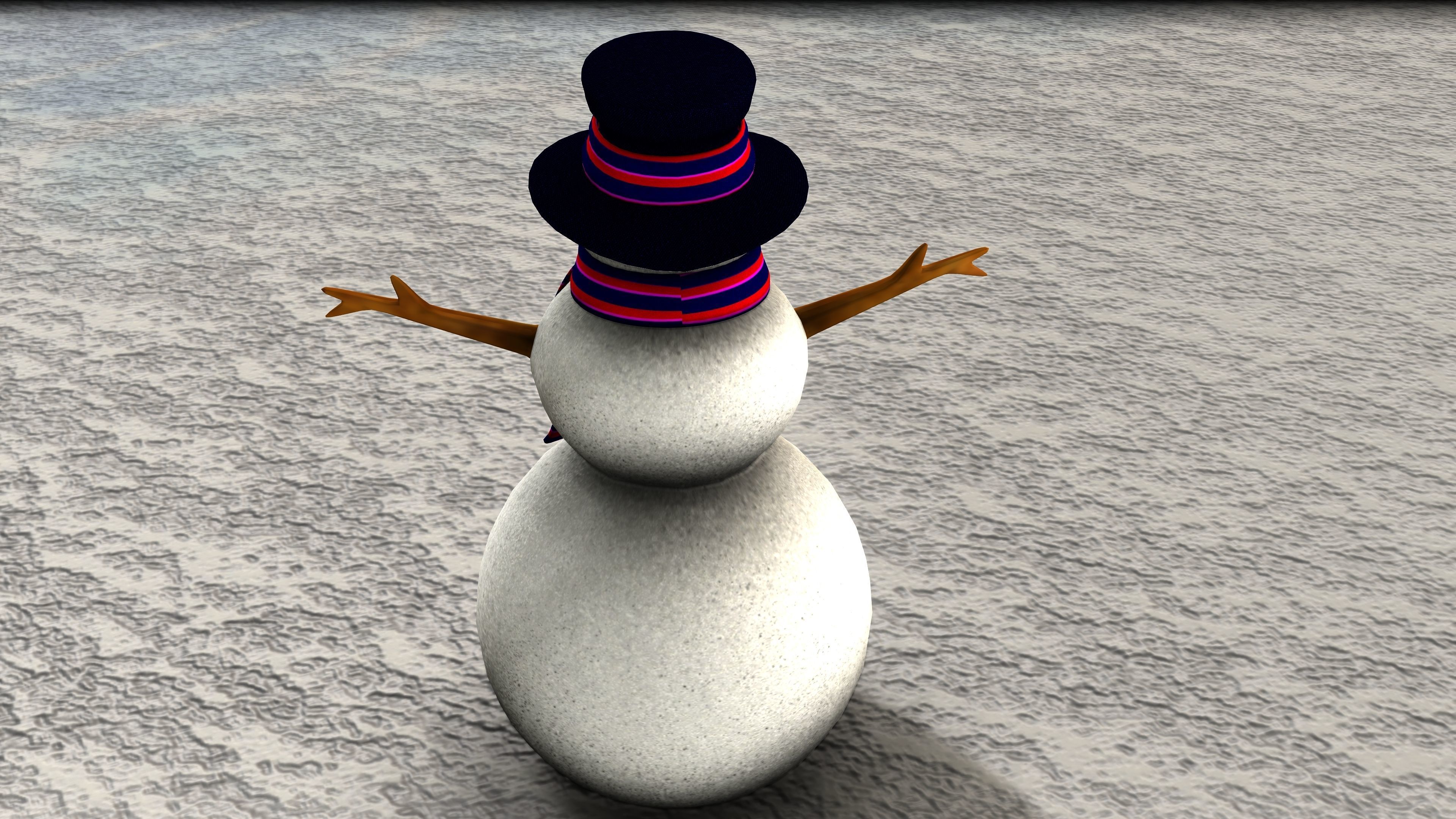Snowman 3D model_4