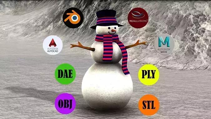 Snowman 3D model