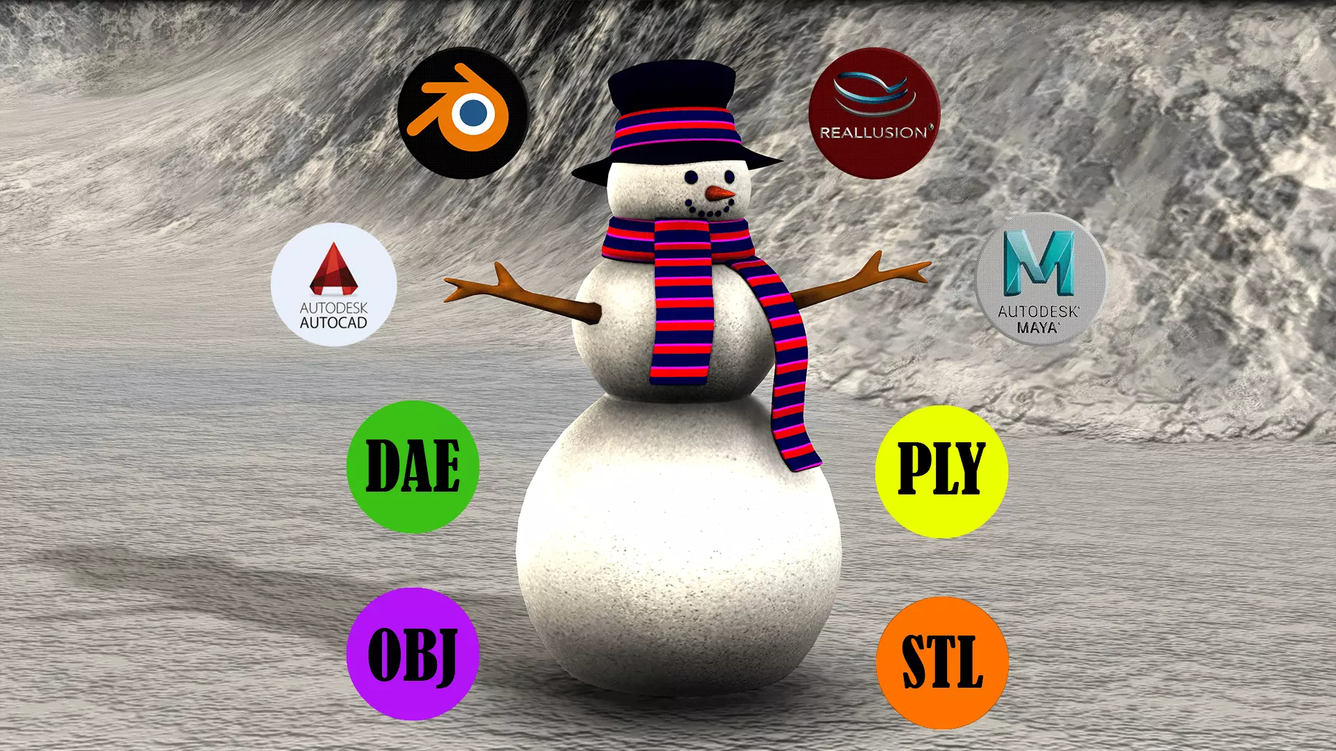 Snowman 3D model_0