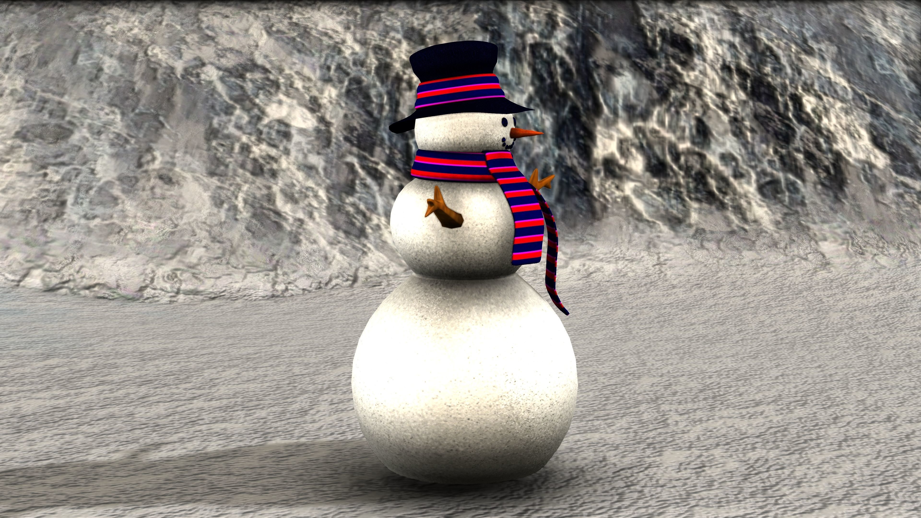 Snowman 3D model_3