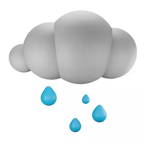 rainy cloud with rain drops