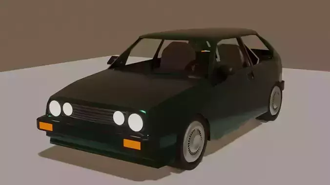 VOLKSWAGEN GOLF MK2 LOWPOLY BY DON LOGOSS