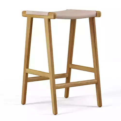 Fenton and Fenton Flat Leather Bar Stool