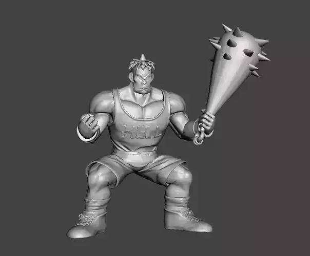 Goz 3D Model character holding baseball bat