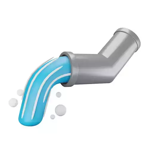 water out of pipe Low-poly 3D model