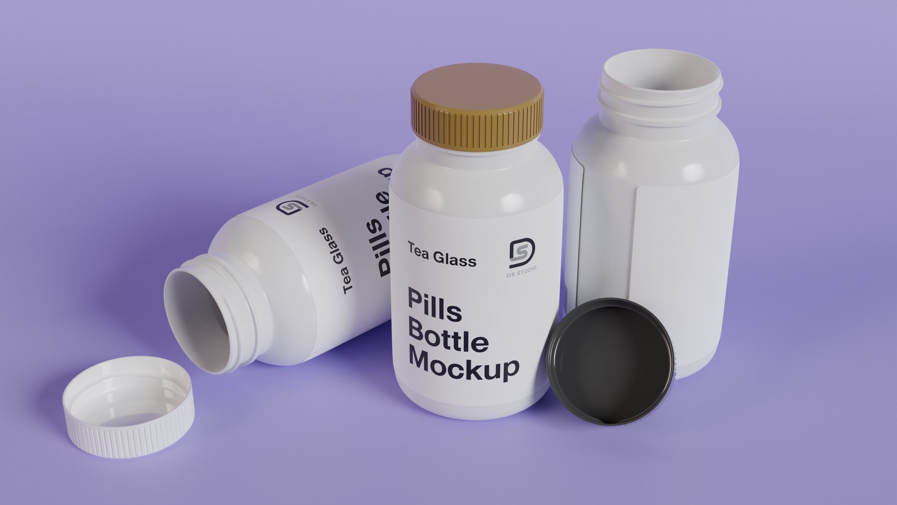 bottles of plastic material 3D model_3