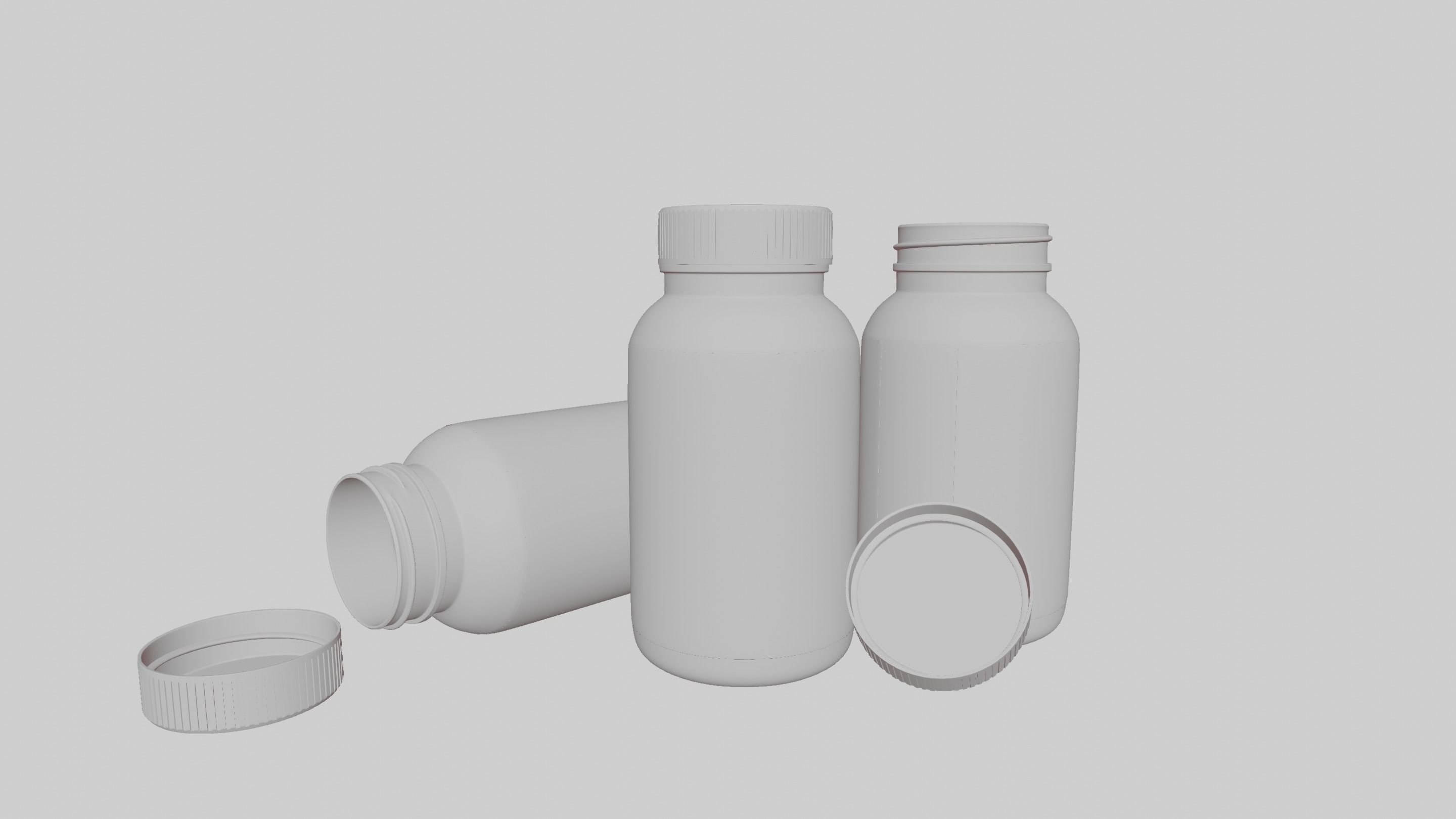 bottles of plastic material 3D model_7