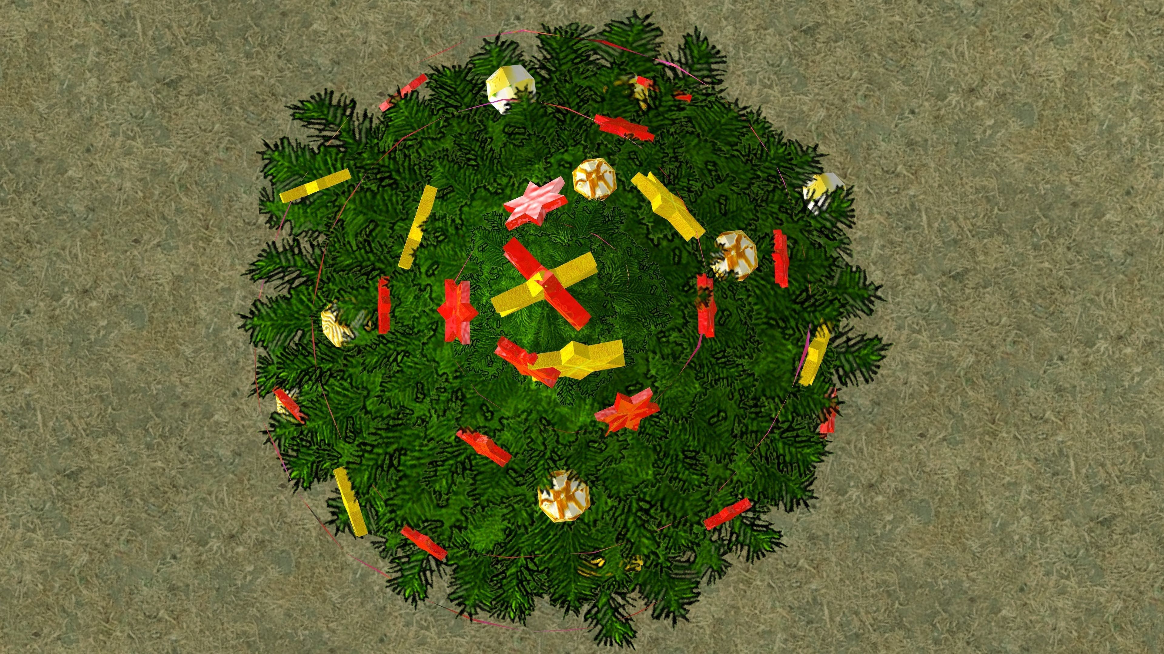 Christmas tree Low-poly 3D model_8