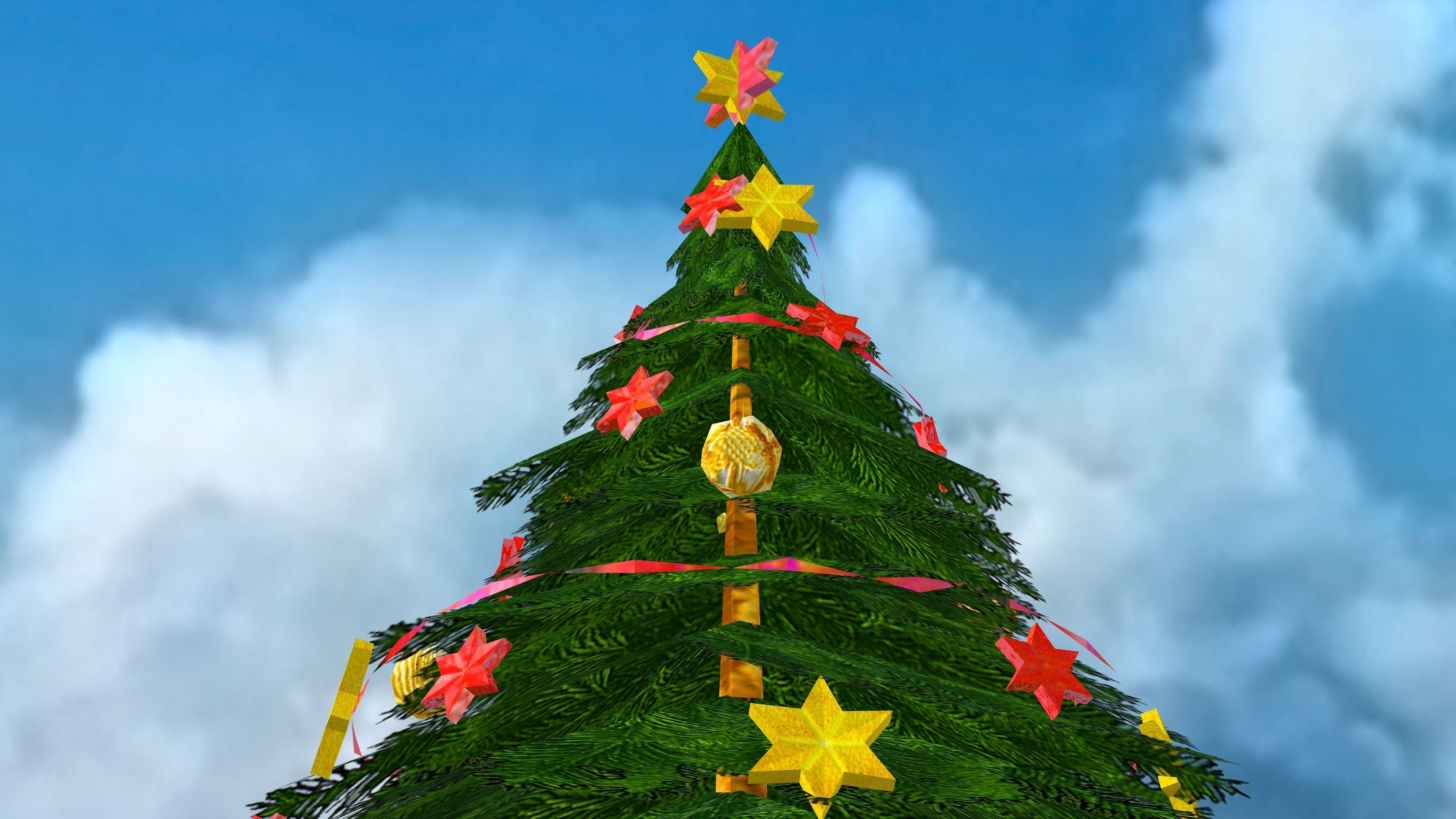 Christmas tree Low-poly 3D model_2