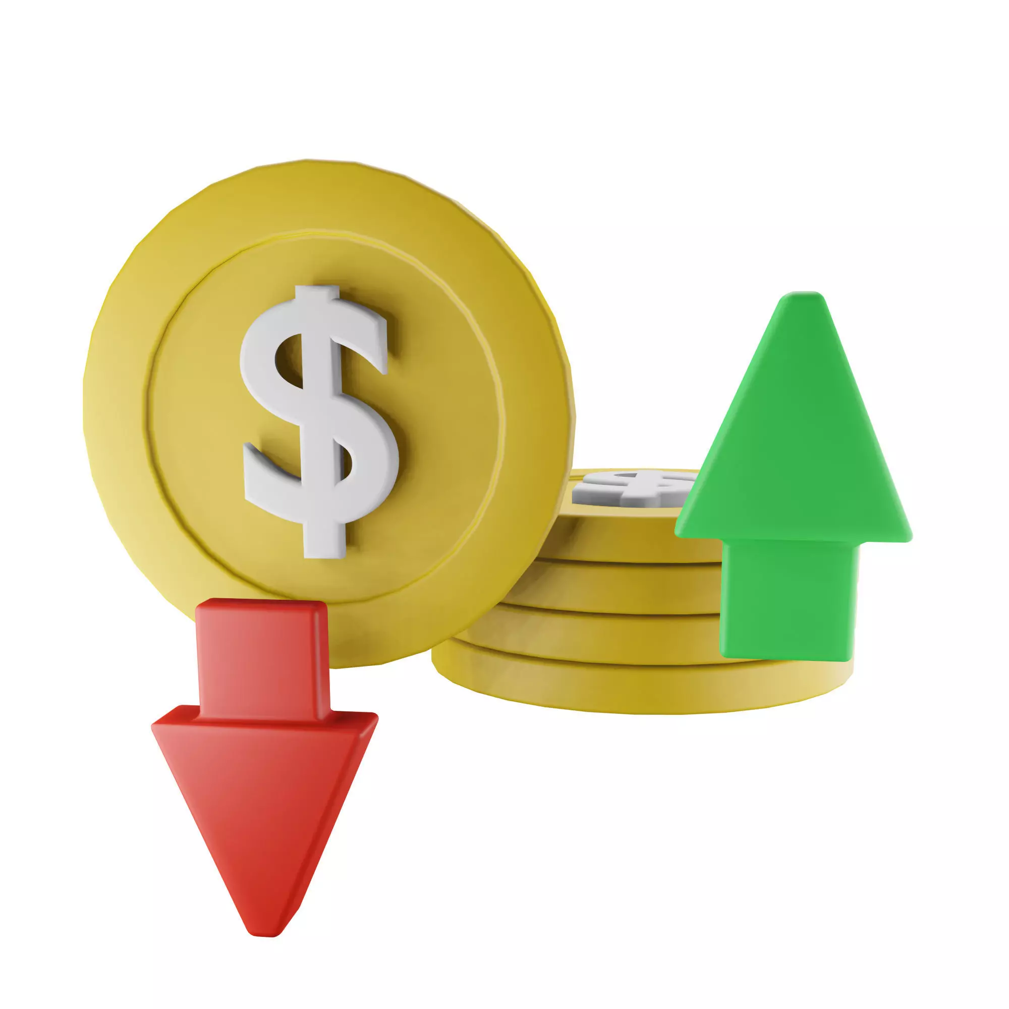 dollar value Low-poly 3D model_0