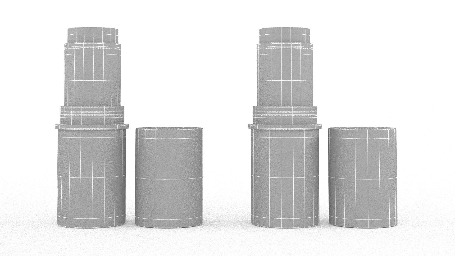 Lipstick lip balm with tube 3D model_5