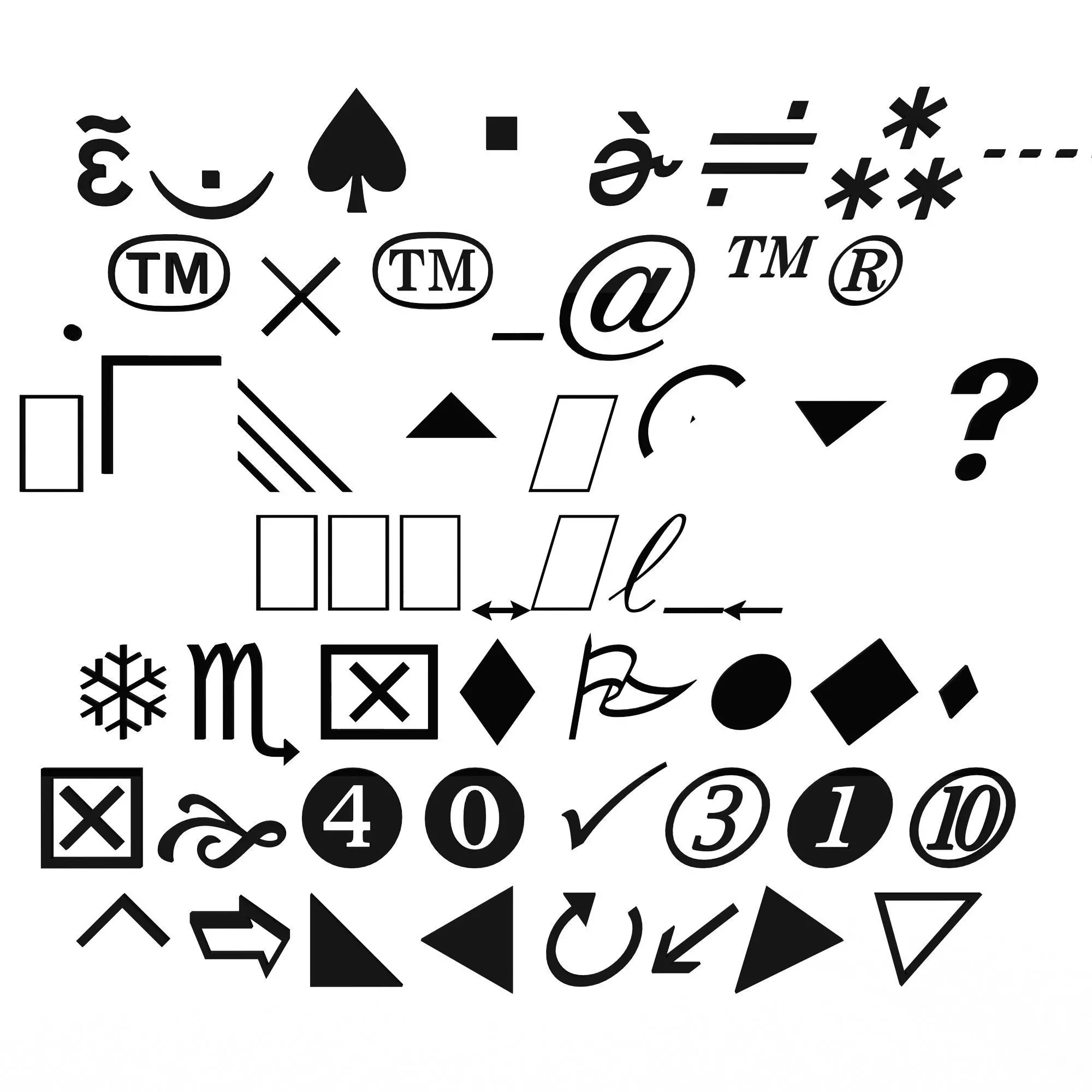 Symbols Pack 01 Low-poly 3D model_0