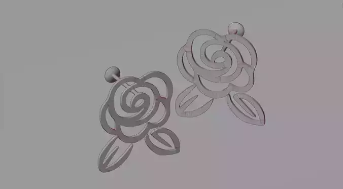 Rose earrings 2