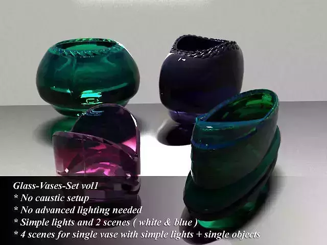 Glass Vases Set Vol1  FULL PACKAGE 