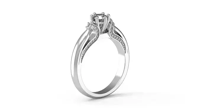 Eng022 Engagement ring for 035ct center stone 