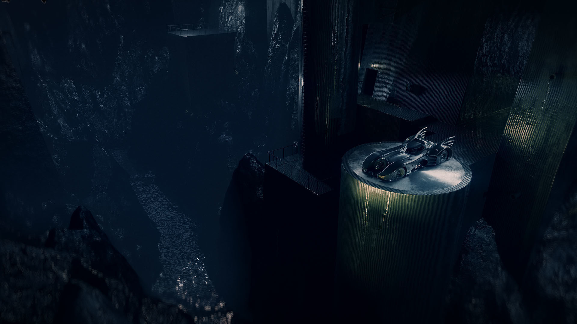 1989 Batmobile Low-poly 3D model_27