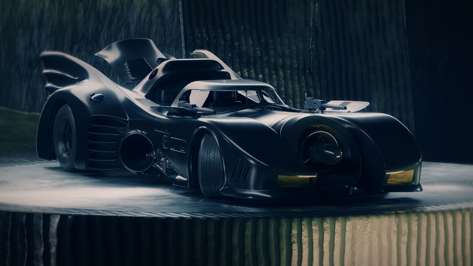 1989 Batmobile Low-poly 3D model_21